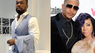 I'm not happy with my son's beef with 50 cent"TI says .