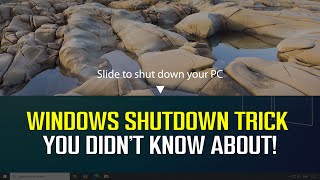 The Hidden Windows Shutdown Trick You Didn’t Know About! Slide to Shut Down Feature