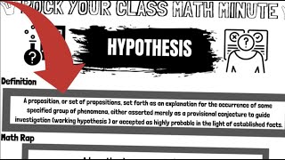 HYPOTHESIS - Rock Your Class Math Minute Video #rockyourclass #etienne #educorock