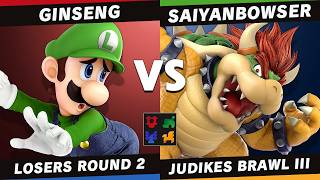 Judikes Brawl III | Losers Round 2 | Ginseng (Luigi) vs SaiyanBowser (Bowser)