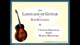 Rob Bourassa's Language of Guitar C Diatonic Major Scale 160BPM Musical Metronome