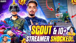 Scout Op Vs 15+ Pro Streamer Shocked 🌟@officialscoutop ‼️💥#bgmi 
