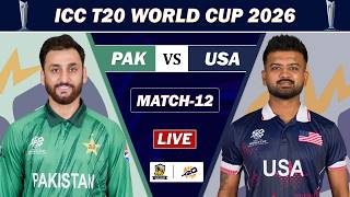 ICC T20 WORLD CUP LIVE : PAKISATAN VS USA 12TH MATCH LIVE | PAK VS USA LIVE COMMENTARY | PAK BAT