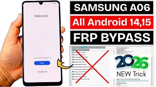 Samsung A06 FRP Bypass 2026 | Android 14,15 | Remove Google Account Lock After Reset Phone