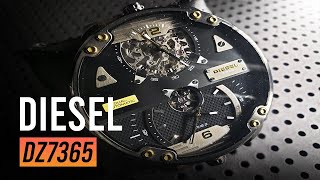 DIESEL DZ7365 LIMITED EDITION rare dual automatic, leather band, stainless steel watch