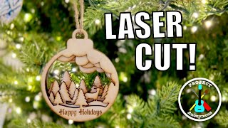 LASER ENGRAVED/CUT WOOD ORNAMENT w/ Monport 40W CO2 Laser