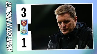 THE LAST WORD | You can critique a manager when they get it wrong | West Ham 3-1 Newcastle