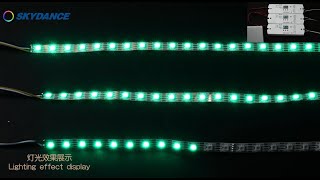 how to connect the pixel led strip and push dim switch to the pixel led controller ES-DP?