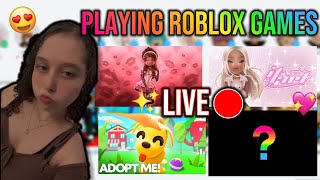 🔴 LIVE - PLAYING ROBLOX! DRESS TO IMPRESS, ITGIRL, AND ADOPT ME! ROBLOX