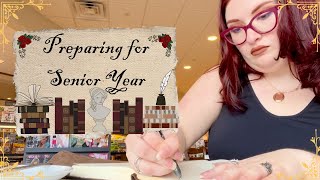 PREPARING FOR SENIOR YEAR | School Supplies Shopping | Book Organization | A Cozy Dark Academia Vlog