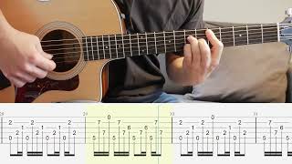 Without Me - Rayland Baxter - Guitar Tutorial + TABS on screen