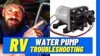 RV WATER PUMP TROUBLESHOOTING (Pump Runs but No Water...Fixed!)