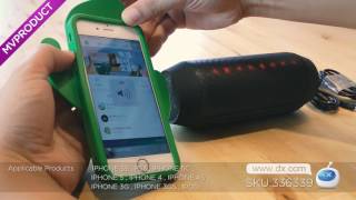 DX:Wireless Bluetooth Car Speaker w/ Mic, FM, Colorful Light, TF