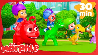 Who Wins the Dino Race? 🦕⚡ | Morphle | Cars, Trucks & Vehicles Cartoon | Moonbug Kids