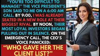 He Tried To Convince The Board That I Was “Difficult”. So I Stole Their Investors And …