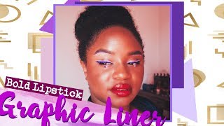 Graphic Liner and a Bold Lip | A Quick Tutorial | Valencia B.