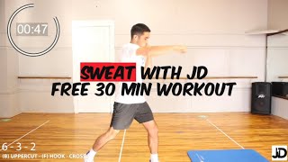 FREE WORKOUT BOXING & ABS | SWEAT WITH JD