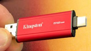 Kingston 512GB Dual USB-A/C Portable SSD | Up to 1050MB/s | USB 3.2 Gen 2 | SPSD/512GB