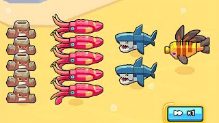 Block Fish Merge Battle | Merge Fish Evolution Master Battle, New Episode - Max Level Gameplay 