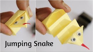 Jumping Snake Box - How to make snake in 2 mins -paper snake craft quick