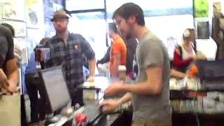 LegTwo, DJ Mertz and the crowds at Exile on Main St - Record Store Day 2010