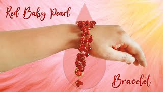Red Baby Pearl Bracelet | DIY Bracelet | Joy Box Creations