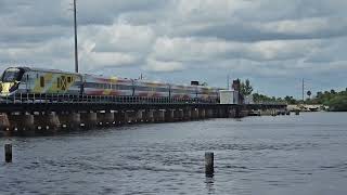 Brightline Brightred north across the St Lucie Waterway
