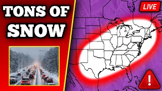🔴 BREAKING Winter Storm Coverage - Tons Of Snow & Crippling Ice - With LIVE Storm Chasers