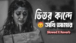 ভিতর কান্দে সখি আমার | Slowed X Reverb | Vitor Kande Sokhi Amar | Sad Lofi Song 💔 Dk Reverd Music 