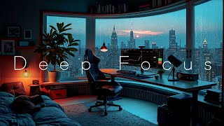 Deep Focus & Productivity Music 🎶Hyperfocus Mode with Relaxing Jazz Instrumental Music | Rain Sounds