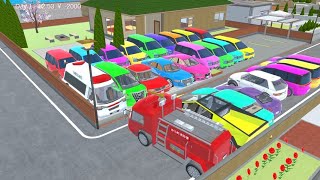 COLLECTION OFF ALL RAINBOW CARS AT LITTLE BOY HOME 🏡🚔🌈😨✅ ll SAKURA SCHOOL SIMULATOR ll 🤯😨😱✅✅