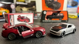 Hot wheels 1/64 Ford mustang Nissan 370z diecast car meet unboxing American muscle and Jdm legend