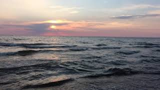 Закат. Прибой. Финский залив.