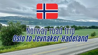 Norway Road trip | Oslo to Jevnaker Viken via Sandvika - Hønefoss - E16 - 70 km | Norway Travel