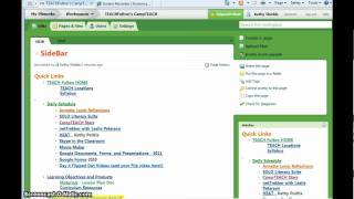 Editing the Sidebar of PBWorks