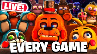 BEATING EVERY FIVE NIGHTS AT FREDDY'S GAME FOR THE FIRST TIME LIVE!