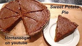 Sweet potato pie recipe, vegan, pie crust, Hectanooga1 on youtube
