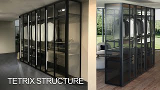 Tetrix Structure for wardrobes | Glass Profile Wardrobe Design | LUXURY WARDROBES