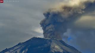 Dec 21, 2025: Popocatepetl Volcano Erupting with Serious Ash Emissions