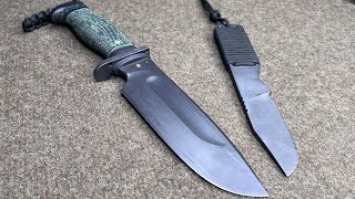 Custom survival knife system: Andrew Jordan Commander & Hog