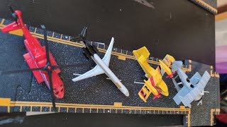 Reviewing Matchbox skybusters MD-90, 4th S-92, CL-415 and Indiana Jones Biplane