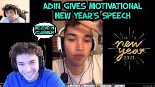 Adin Gives Motivational New Year’s Speech | Happy New Year 🥳🎉