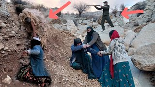 The failure of the police to save Fatemeh from the mountain creatures, the cries of Fatemeh's mother