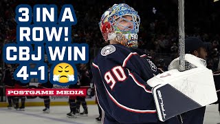 3 IN A ROW! 👊 Blue Jackets Win 4-1 Over the Canucks! | Postgame Media