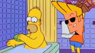 Johnny Bravo Hits Homer with a Chair