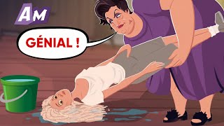 The mother-in-law scrubbed the floor with her daughter-in-law's hair.