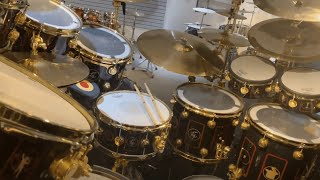 Neil Peart R40 DW Drum Kit Display + John Good Interview with Rob Shanahan