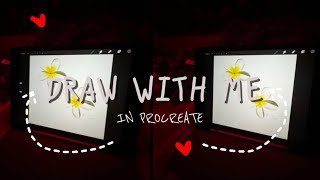 draw with me | (procreate) | champak plumeria rubra flower