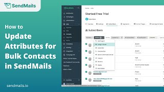 How to Update Attributes for Bulk Contacts in SendMails?