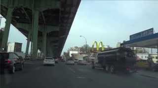 Rubber-smoke: Truck brakes hard under Gowanus Expressway